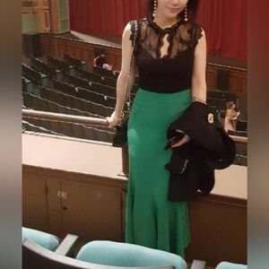 🦊🥰Sexy Kelly Green long Midi mermaid Skirt